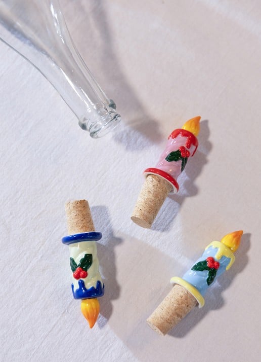 &Klevering Candle flesstopper  - voorkant 2 roze
