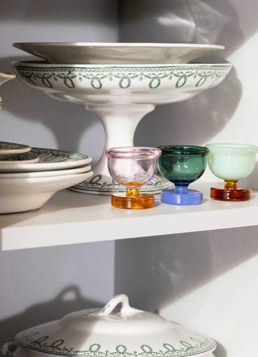 &Klevering Cantine eierdop 5,5 cm set van 2 - detail donkergroen