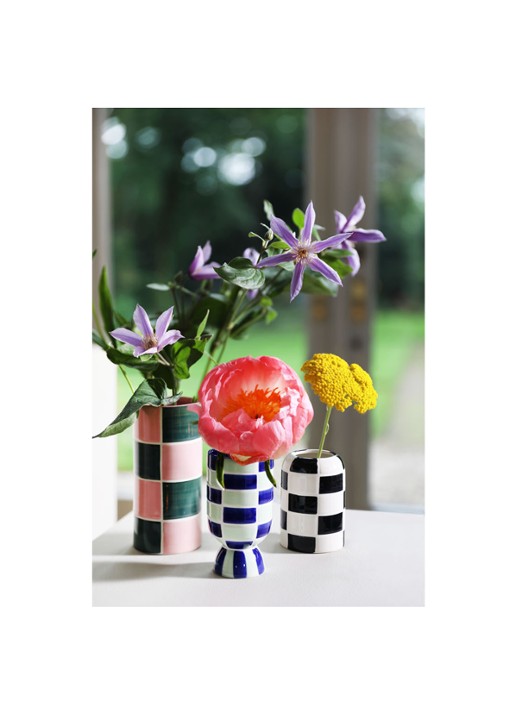 &Klevering Caré vaas set van 3 - voorkant 2 multicolor
