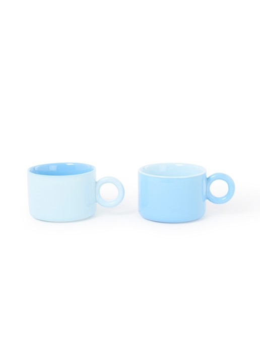 &Klevering Chiquito kopje 20 cl set van 2 - voorkant blauw