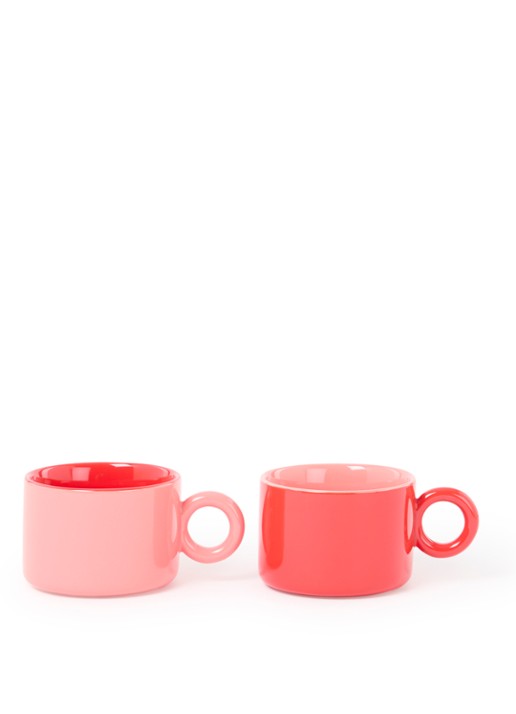 &Klevering Chiquito kopje 20 cl set van 2 - voorkant rood