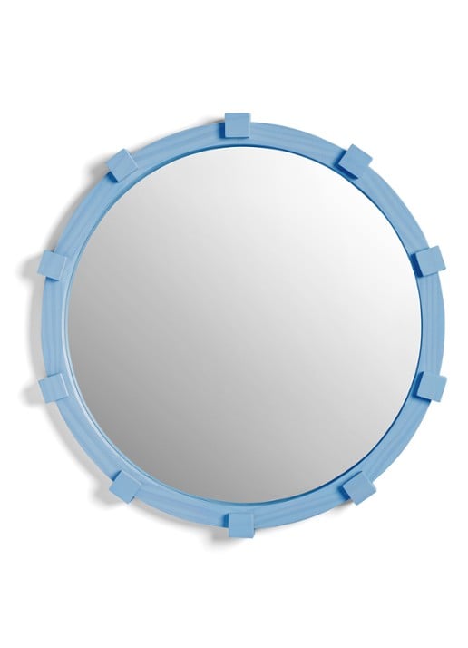 &Klevering Chunk wandspiegel 40 cm - voorkant blauw