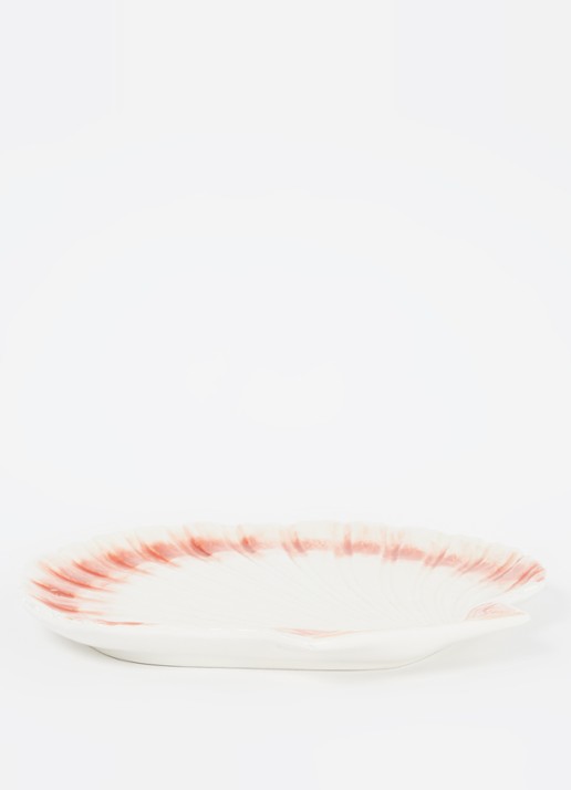 &Klevering Cockle serveerschaal 23 cm - voorkant 2 gebroken wit