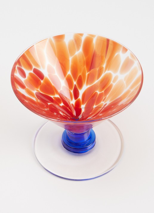 &Klevering Coupe Rialto cocktailglas 15 cl set van 2 - voorkant 2 oranje