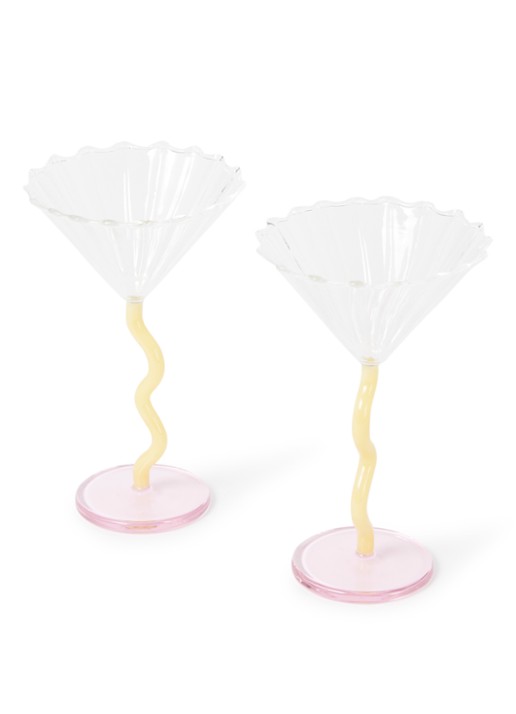 &Klevering Curve Coupe 15 cl set van 2 - voorkant 2 multicolor