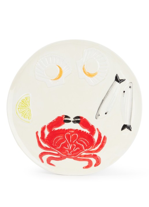 &Klevering De La Mer Crab serveerschaal 26,5 cm - voorkant 2 multicolor