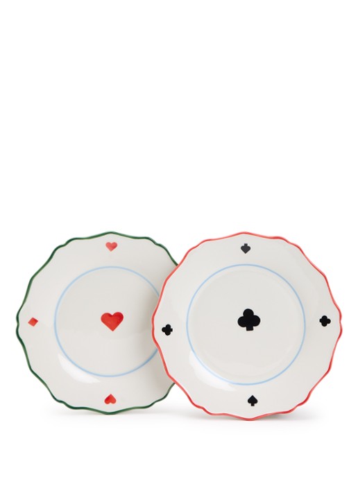&Klevering Deck ontbijtbord 21 cm set van 2 - voorkant multicolor