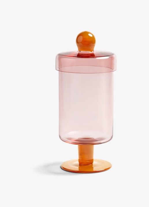 &Klevering Decoratieve voorraadpot duo - voorkant 2 roze