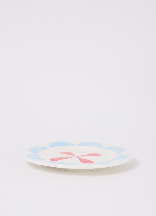 &Klevering Folk ontbijtbord 17,5 cm set van 4 - voorkant 4 wit