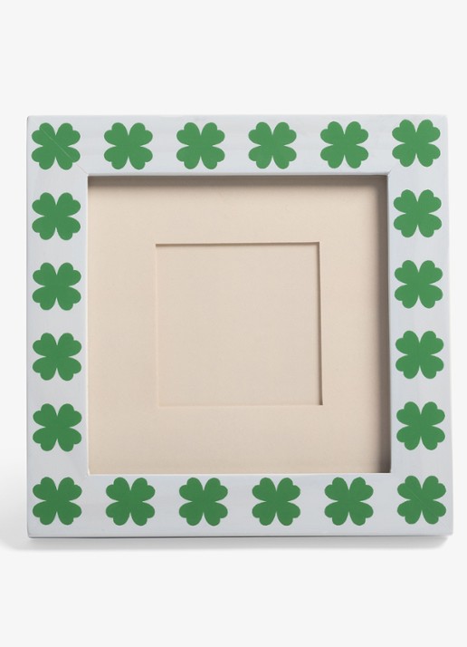 &Klevering Fotolijst met klavertjes 14 x 14 cm - voorkant 2 groen