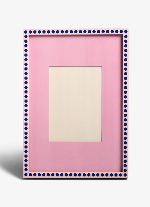 &Klevering Fotolijst met stippen 30 x 21 cm  - voorkant roze