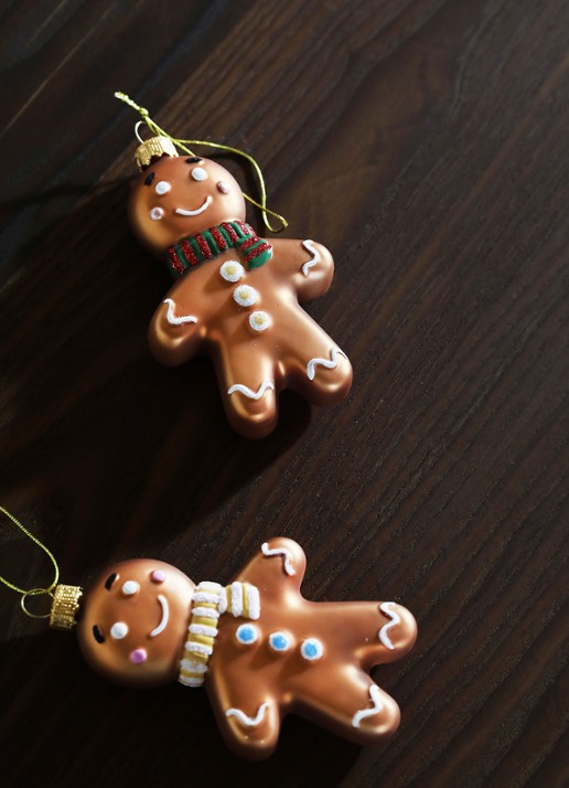 &Klevering Gingerbread kersthanger 12 cm - detail 3 bruin