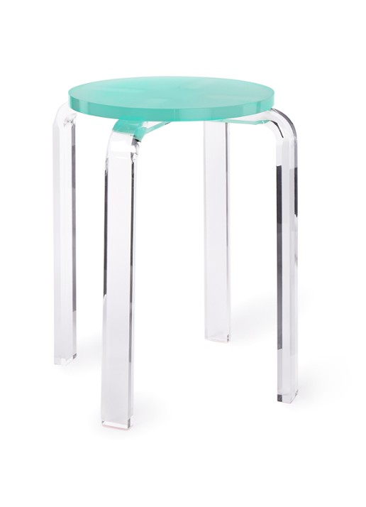 &Klevering Kruk 35 cm - voorkant 2 turquoise