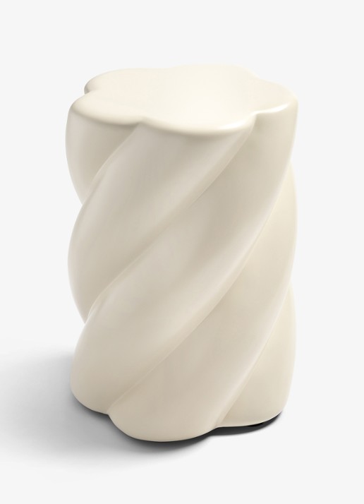 &Klevering Kruk marshmallow 45 cm  - voorkant gebroken wit