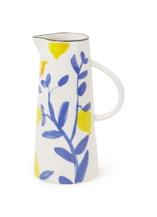&Klevering Lemon Twig waterkaraf 75 cl  - voorkant wit