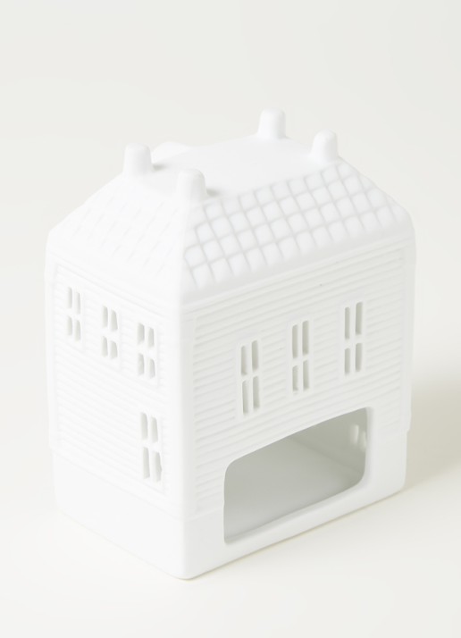 &Klevering Mansion waxinelichthouder 13 cm - detail wit