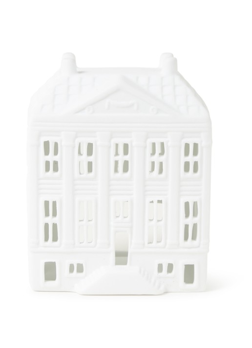 &Klevering Mansion waxinelichthouder 13 cm - voorkant 2 wit