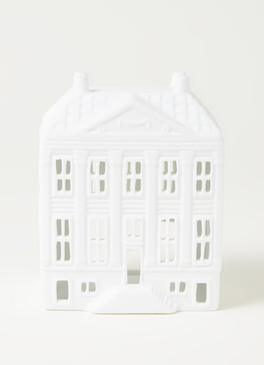 &Klevering Mansion waxinelichthouder 13 cm - voorkant 3 wit