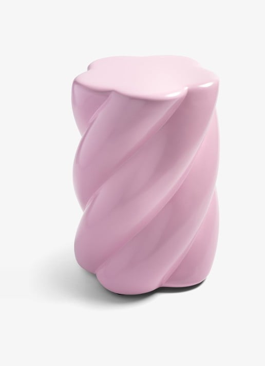 &Klevering Marshmallow kruk 45 cm  - voorkant roze