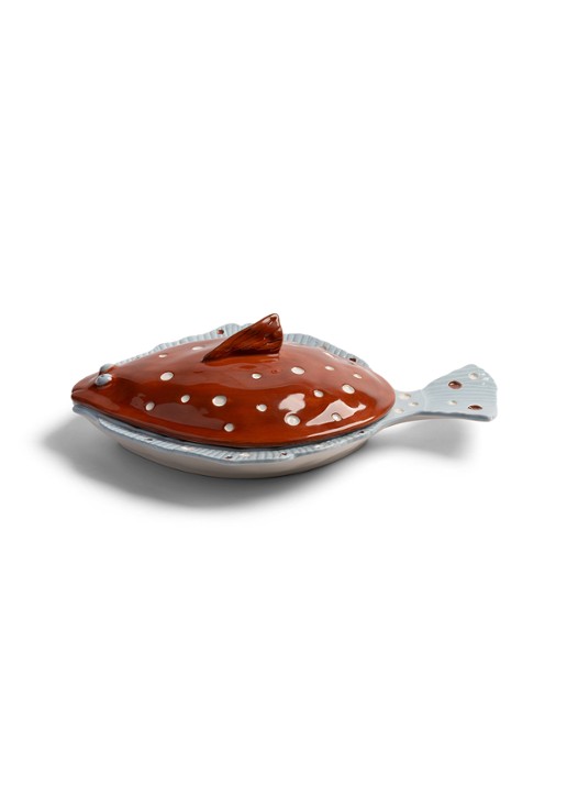 &Klevering Plaice serveerschaal 29,5 cm - voorkant 4 bruin