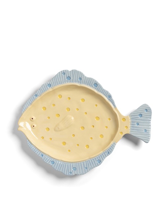 &Klevering Plaice serveerschaal 37 cm - voorkant creme