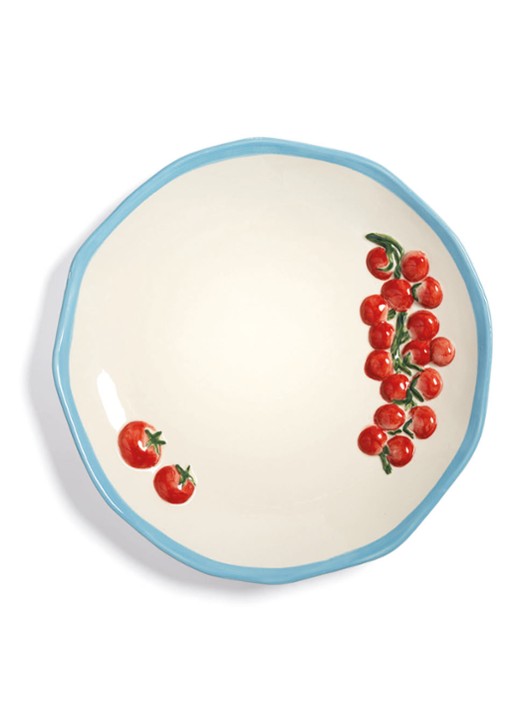 &Klevering Pomodoro serveerbord 31 cm - voorkant blauw