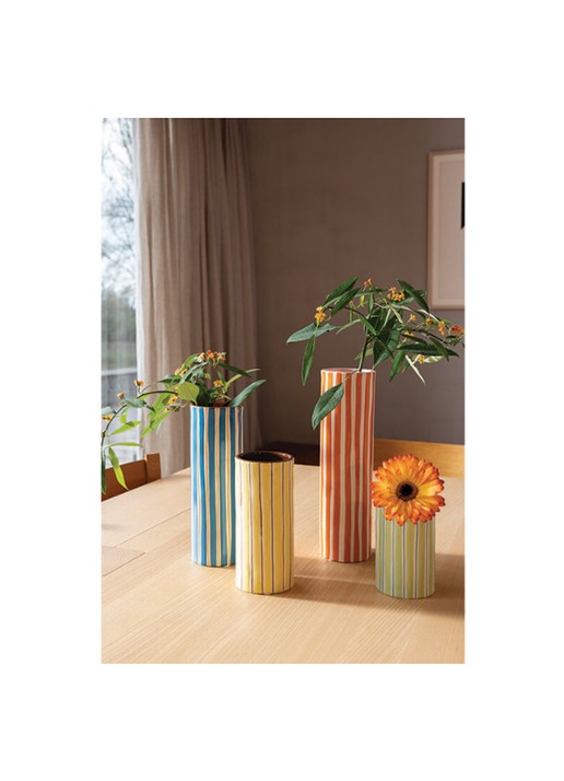 &Klevering Ray vaas 23,5 cm - voorkant 2 blauw