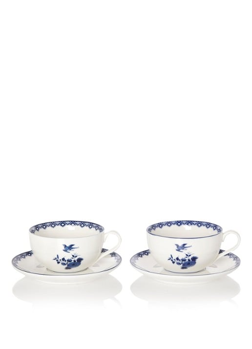 &Klevering Rijksmuseum kop en schotel set van 2 - voorkant wit
