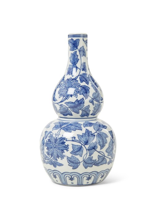&Klevering Rijksmuseum Lotus vaas 24 cm - voorkant 2 blauw