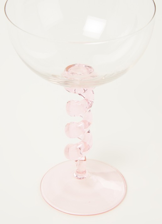 &Klevering Spiral coupe 30 cl set van 2  - detail 3 lichtroze
