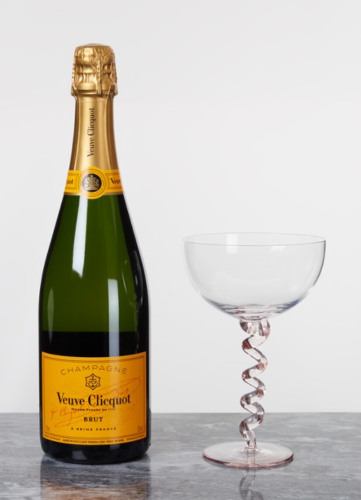 &Klevering Spiral coupe 30 cl set van 2  - voorkant 2 lichtroze