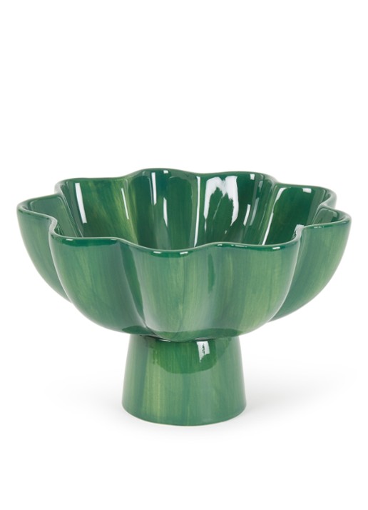 &Klevering Sun Small fruitschaal 20 cm - voorkant donkergroen