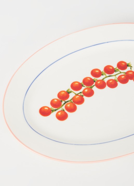 &Klevering Tomato serveerschaal 30 cm - detail wit