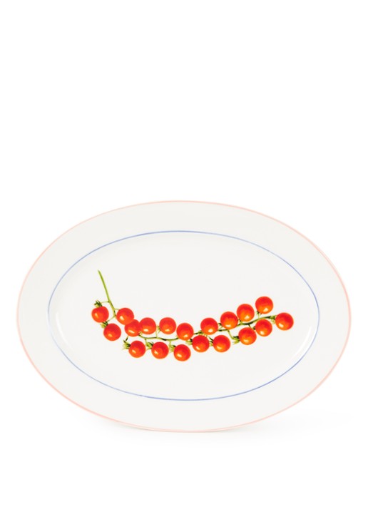 &Klevering Tomato serveerschaal 30 cm - voorkant 3 wit