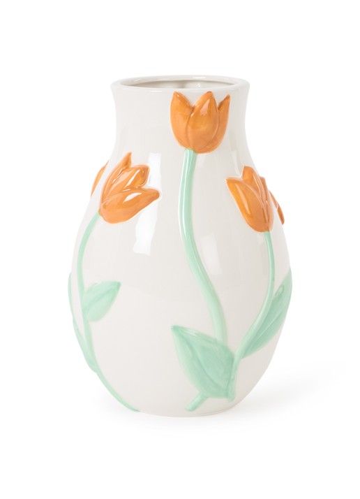 &Klevering Tulip Small vaas 22 cm - voorkant multicolor