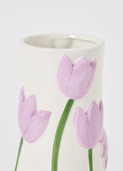 &Klevering Tulip vaas 30,5 cm - voorkant 2 gebroken wit