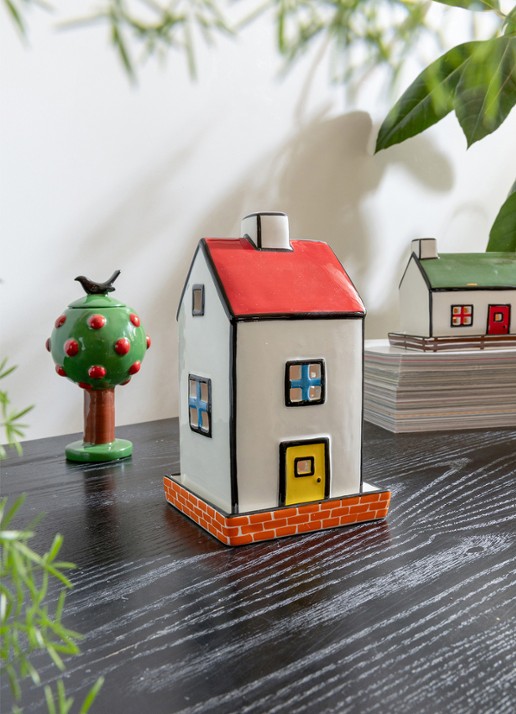 &Klevering Waxinelichthouder 17,5 cm  - achterkant 4 wit