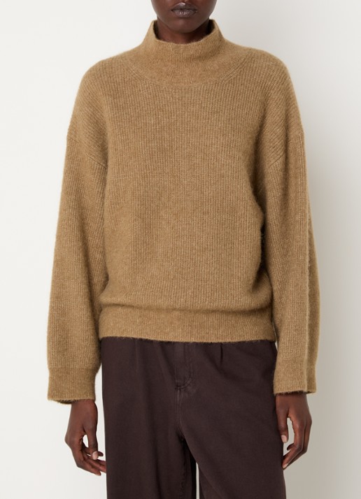 Knit-ted Cechi grofgebreide trui met opstaande kraag
