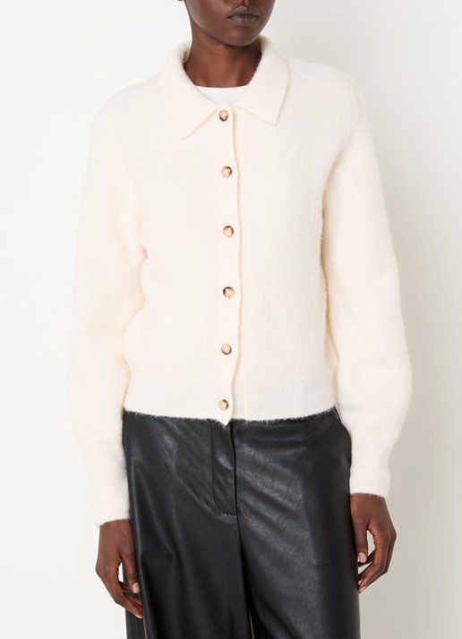 Knit-ted Danny grofgebreid vest met kraag