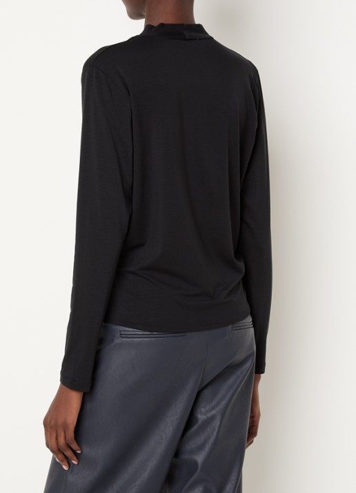 Knit-ted Jetty wikkeltop met V-hals - achterkant 2 zwart
