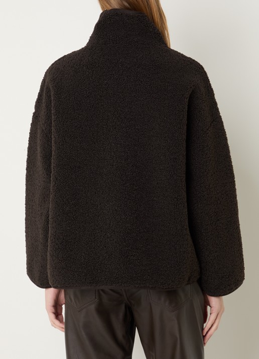 Knit-ted Jill jack van teddy met steekzakken - achterkant 2 roodbruin