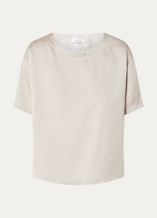Knit-ted Nori top van satijn