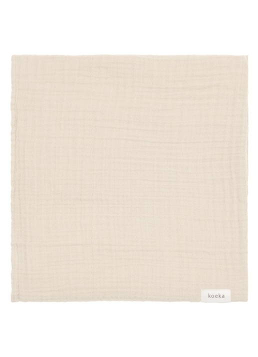 Koeka Faro hydrofiele doek van katoen 75 x 75 cm  - detail beige