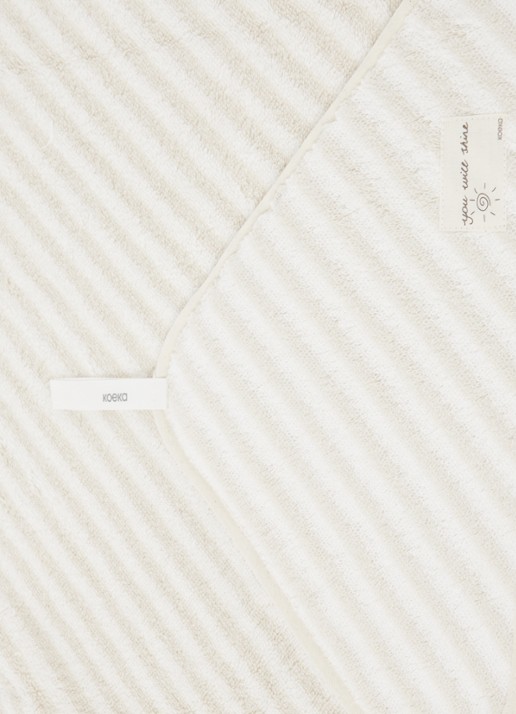 Koeka Playa badcape van  katoen 100 x 100 cm - detail beige