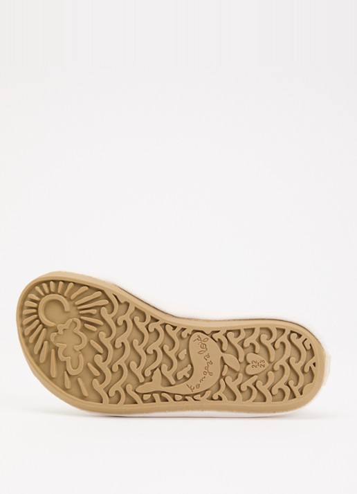 Konges Sløjd Aster waterschoenen met print - detail 4 creme