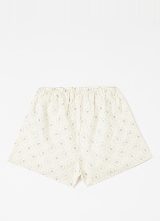 Konges Sløjd Coeur loose fit korte broek met print - voorkant 3 gebroken wit