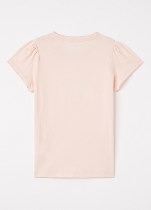 Konges Sløjd Famo T-shirt met pailletten - achterkant lichtroze