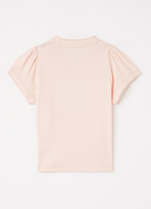 Konges Sløjd Famo T-shirt met pailletten - voorkant 2 zalmroze