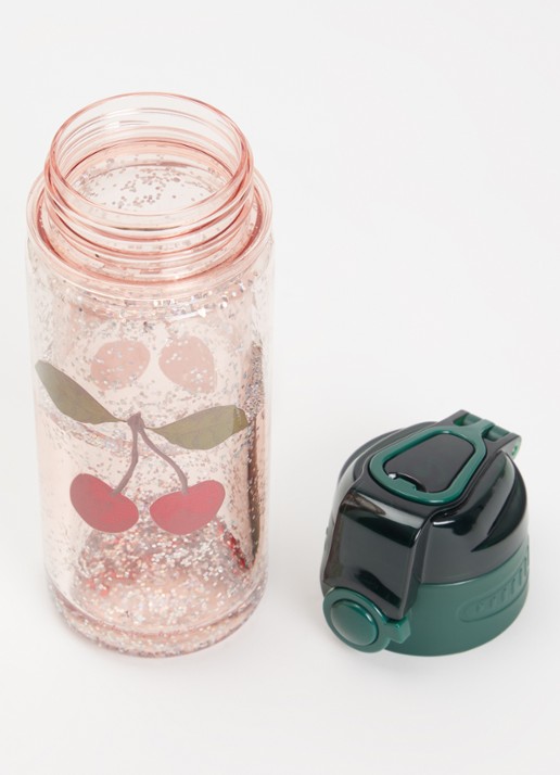 Konges Sløjd Glitter waterfles 40 cl - detail 2 roze