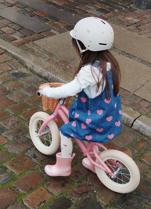 Konges Sløjd Kinderfiets met glitter - voorkant 2 roze